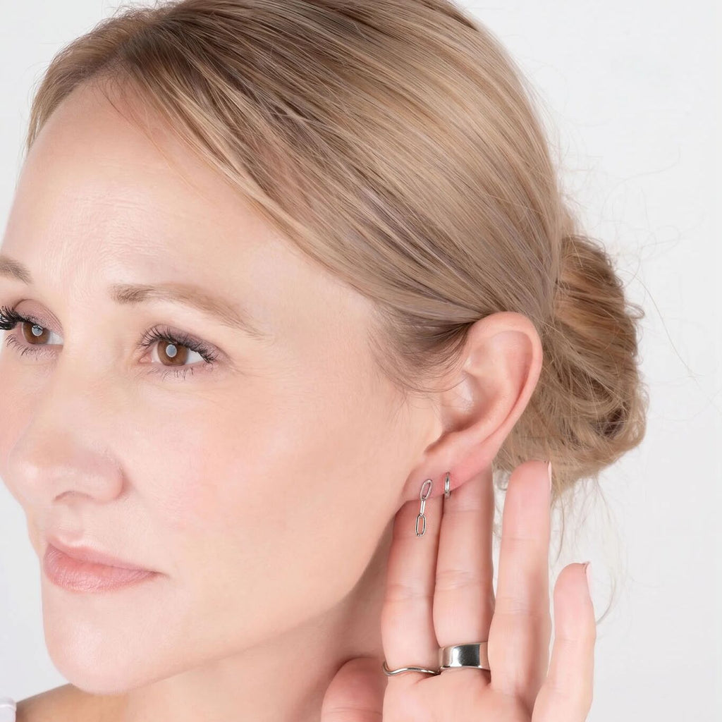 Paperclip Earrings- silver model 