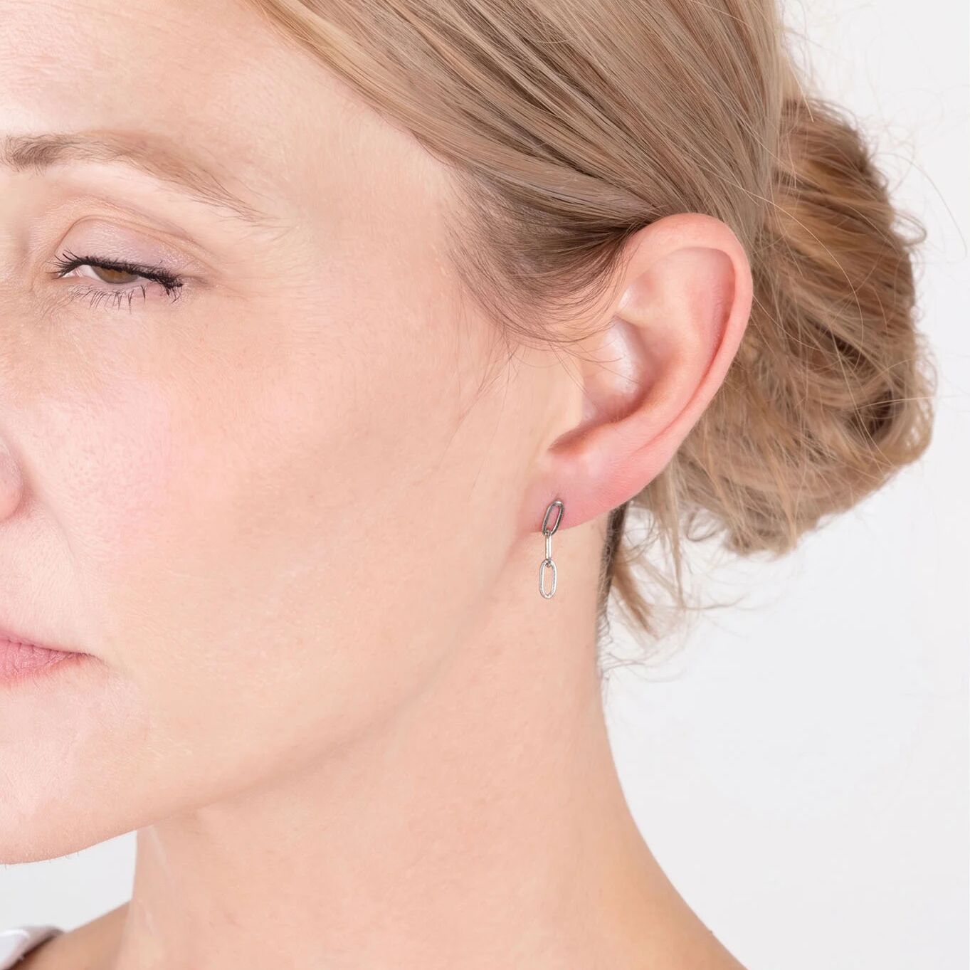 Paperclip Earrings- silver model