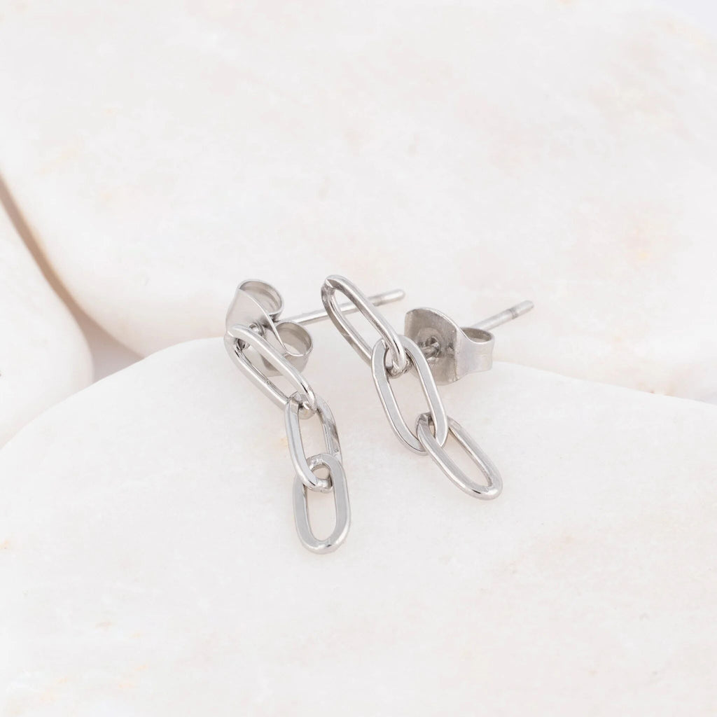 Paperclip Earrings- silver studio 
