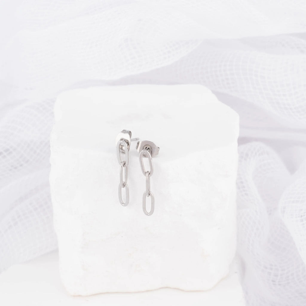 Paperclip Earrings- silver studio 