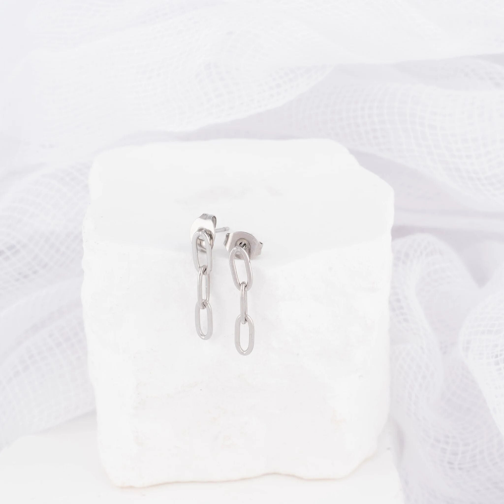 Paperclip Earrings- silver studio 