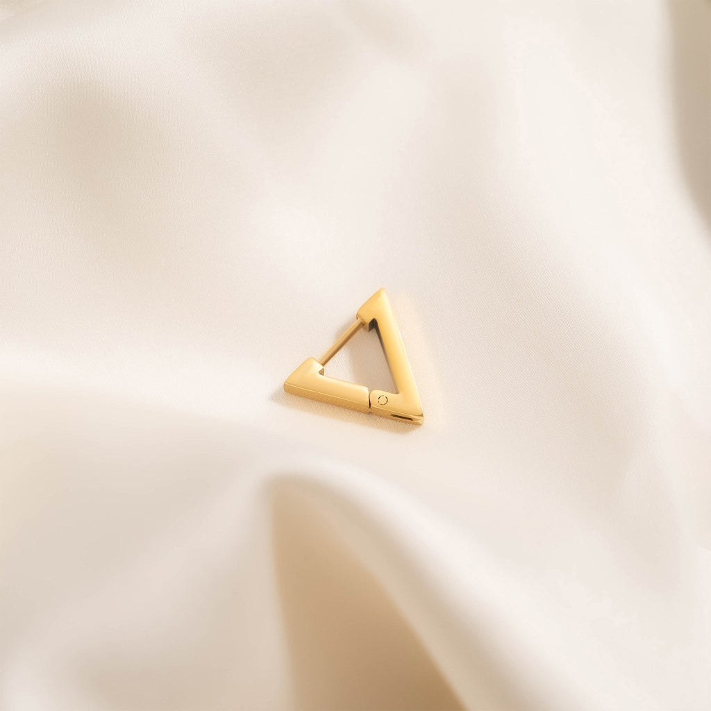 Triangle Huggie Earrings
