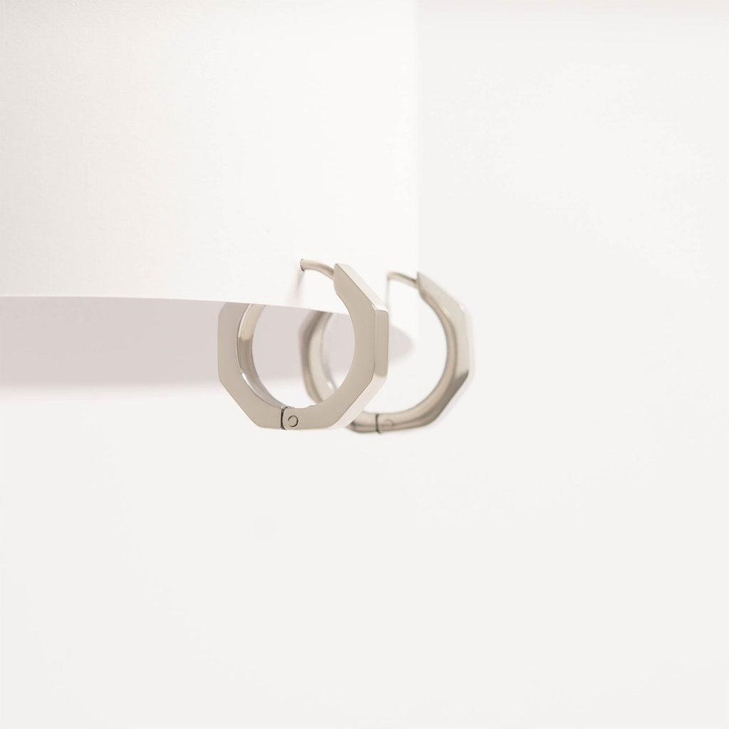 Geometric Huggie Hoop Earrings