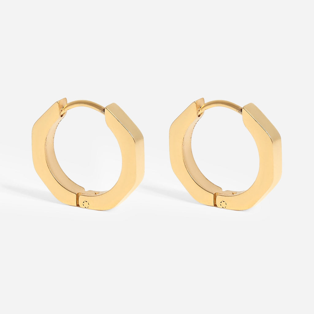 Geometric Huggie Hoop Earrings