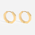 Geometric Huggie Hoop Earrings