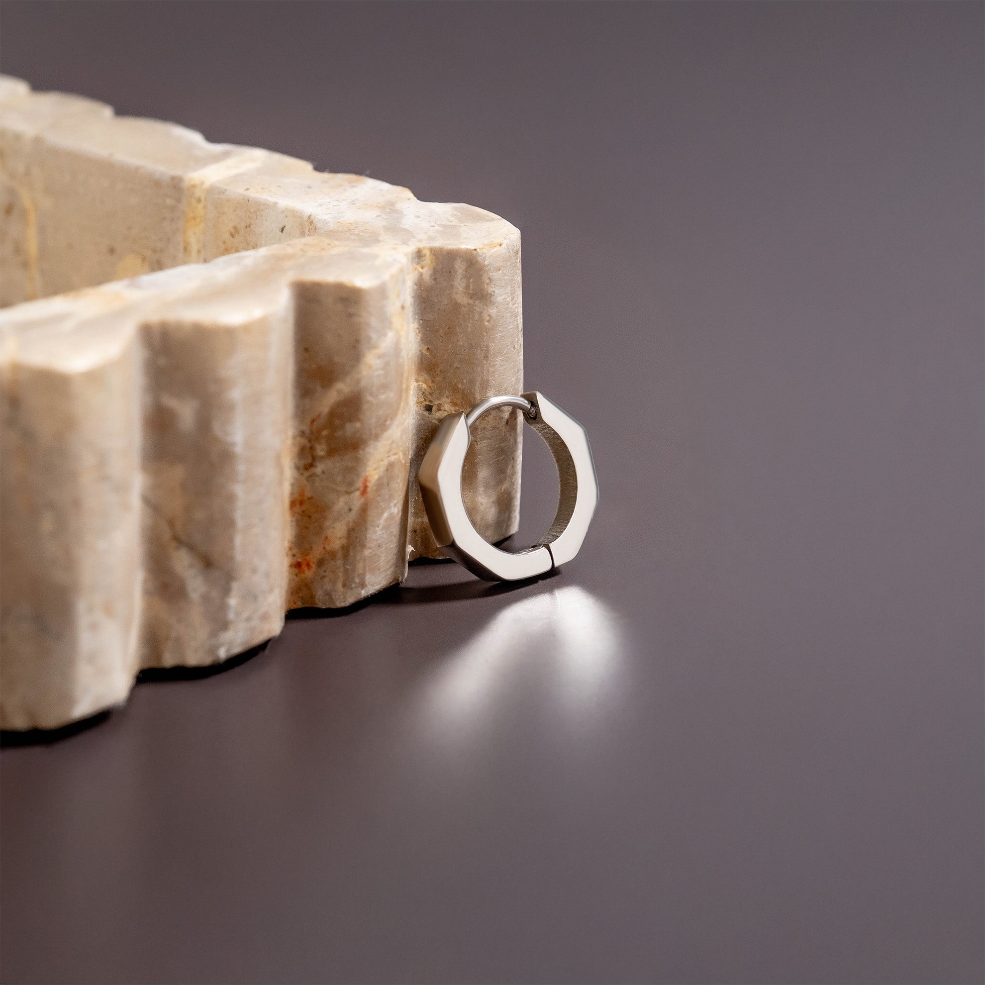 Geometric Huggie Hoop Earrings