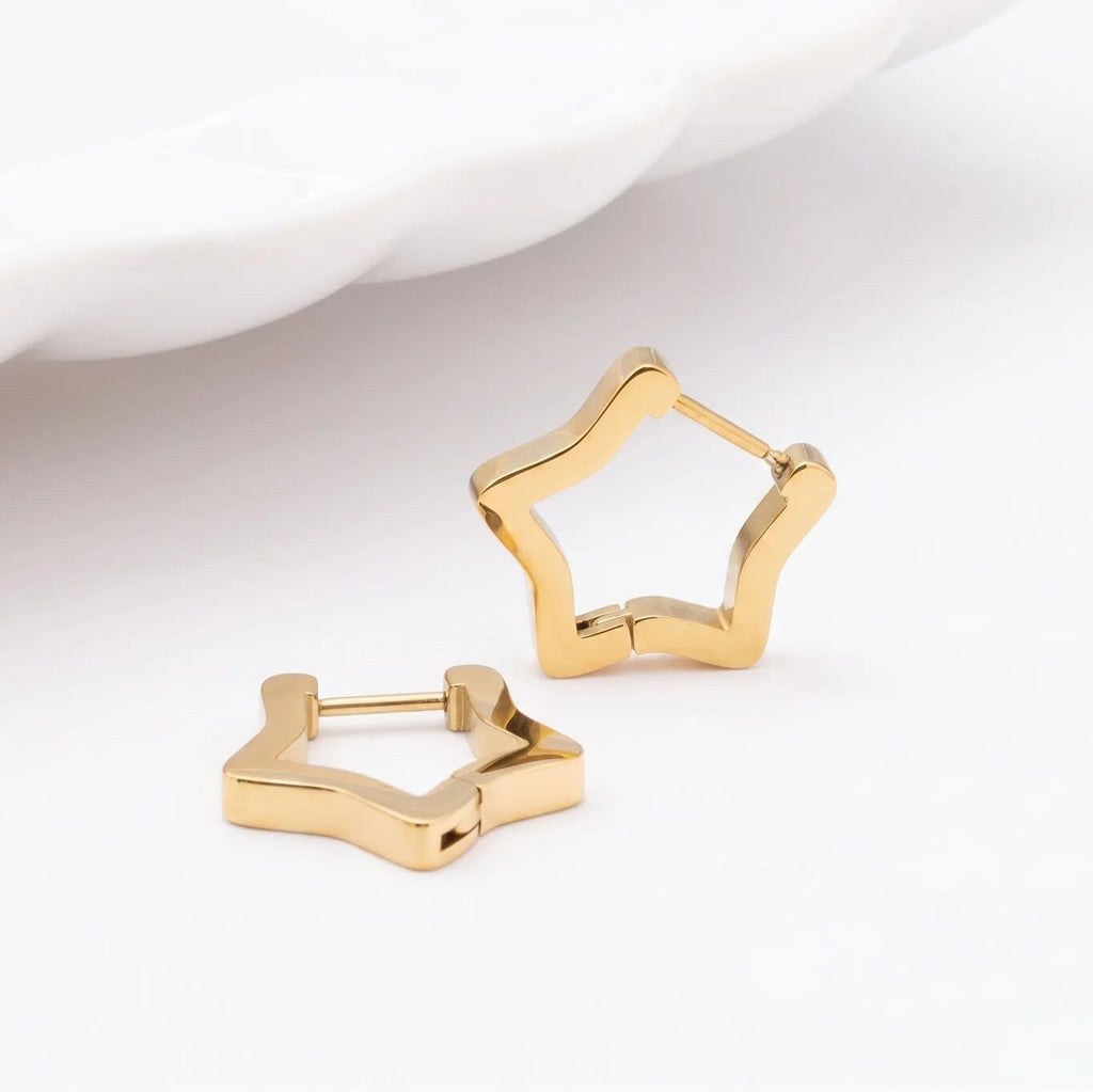 Born To Be A Star Huggie Earrings-gold studio 