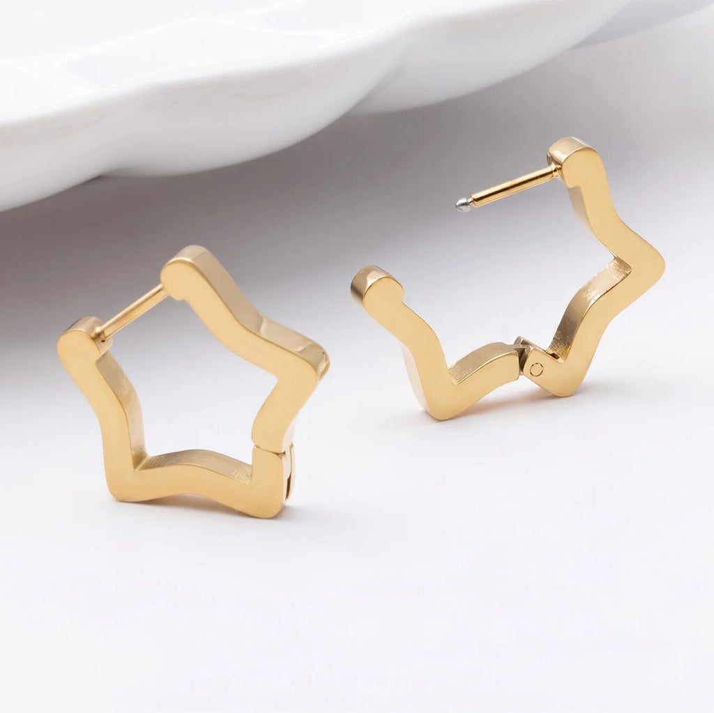 Born To Be A Star Huggie Earrings-gold studio 