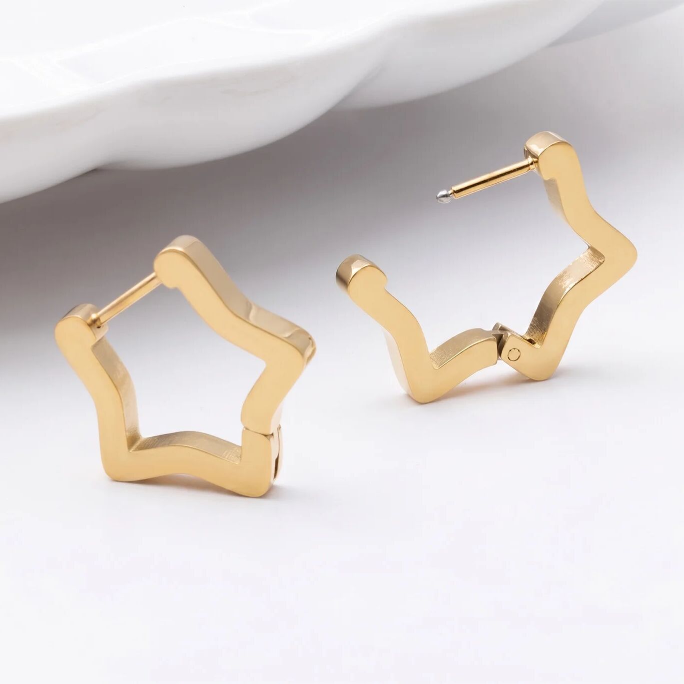 Born To Be A Star Huggie Earrings-gold studio 