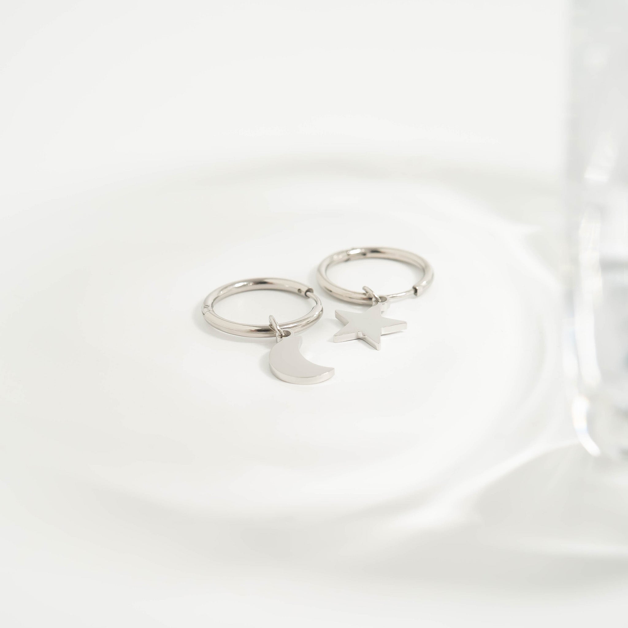 Star & Moon Dangle Earrings
