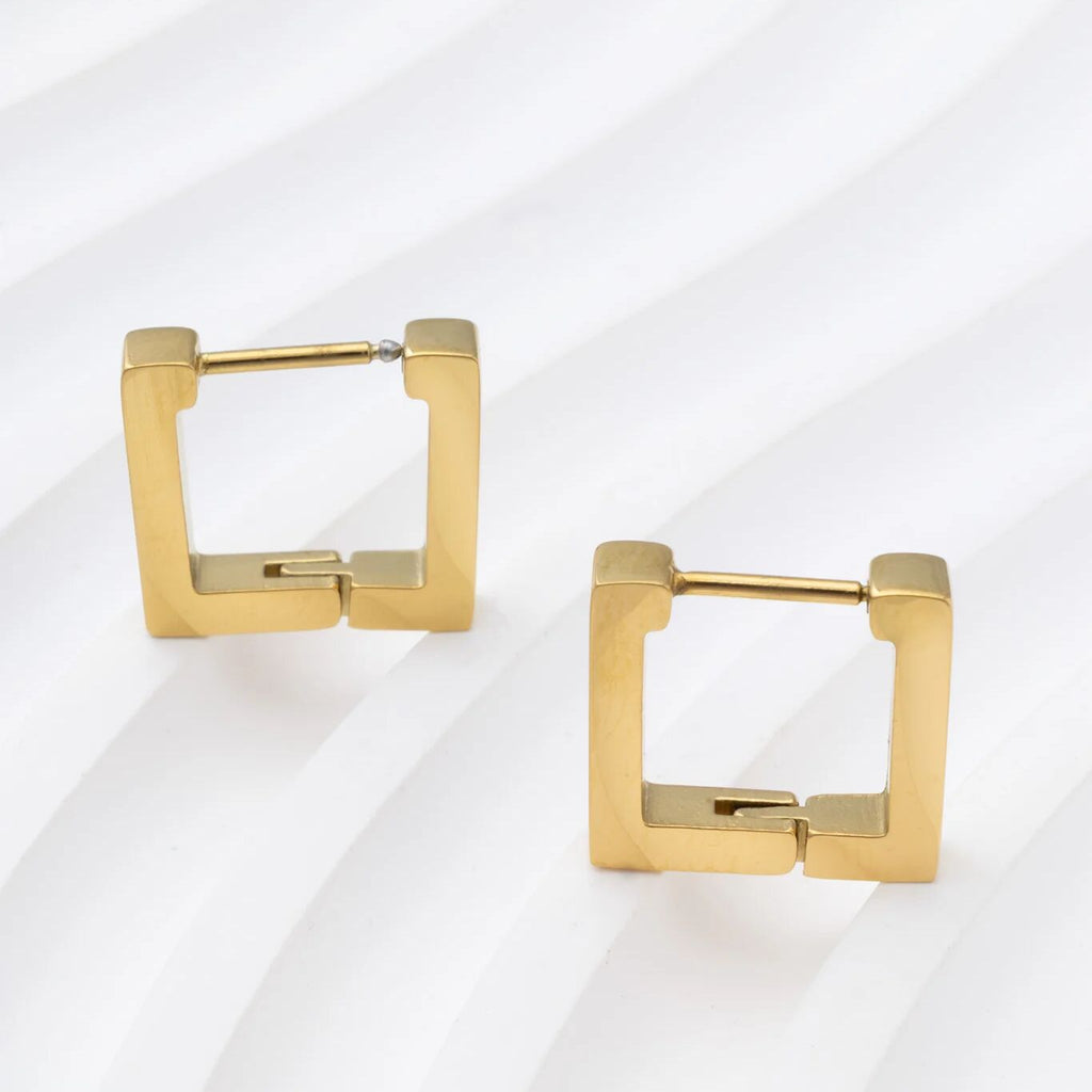 Square Huggie Earrings