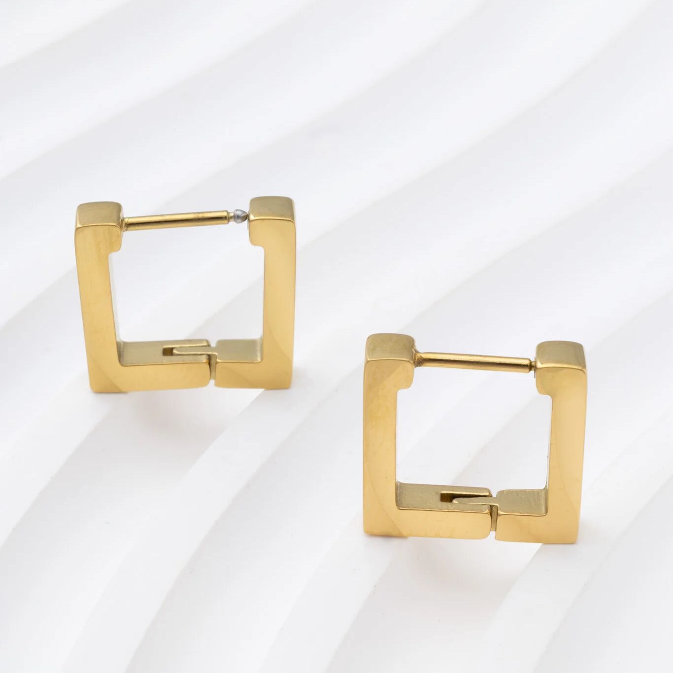 Square Huggie Earrings