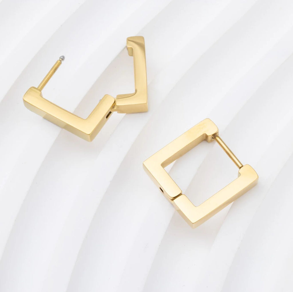 Square Huggie Earrings