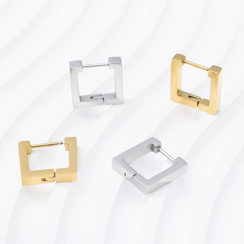 Square Huggie Earrings