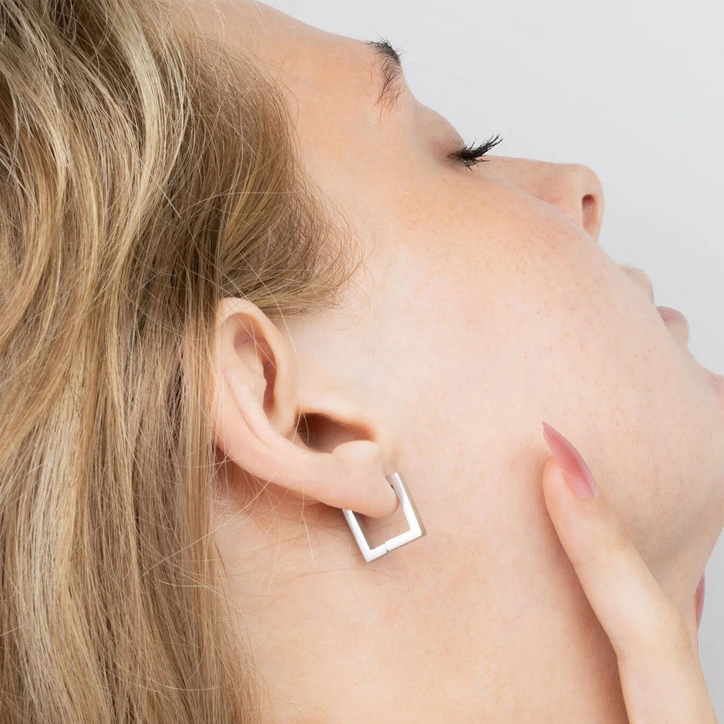 Square Huggie Earrings
