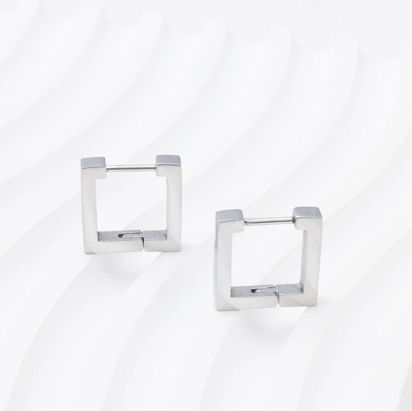 Square Huggie Earrings