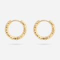 Textured Huggie Hoop Earrings- gold main