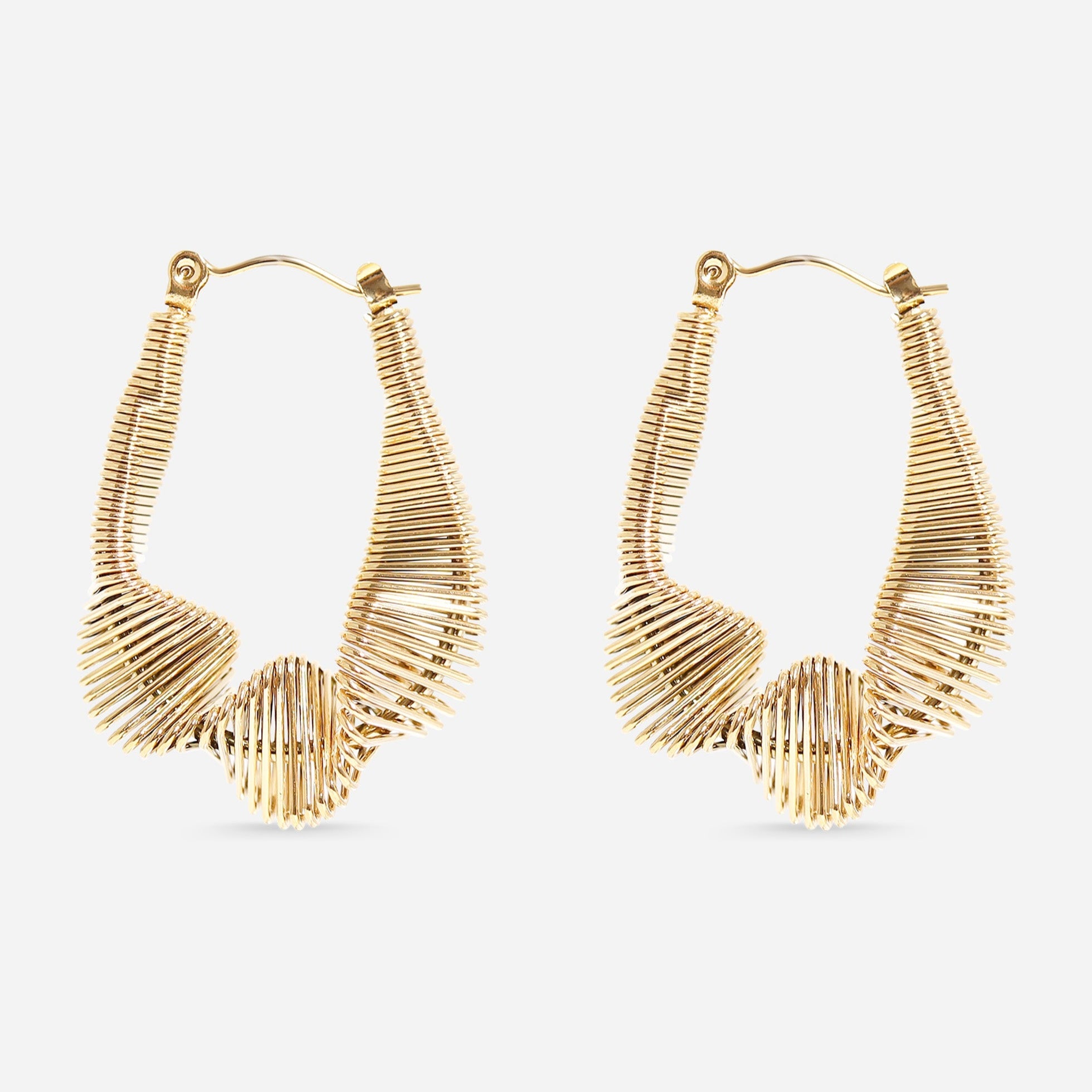 Twisted Abstract Hoop Earrings