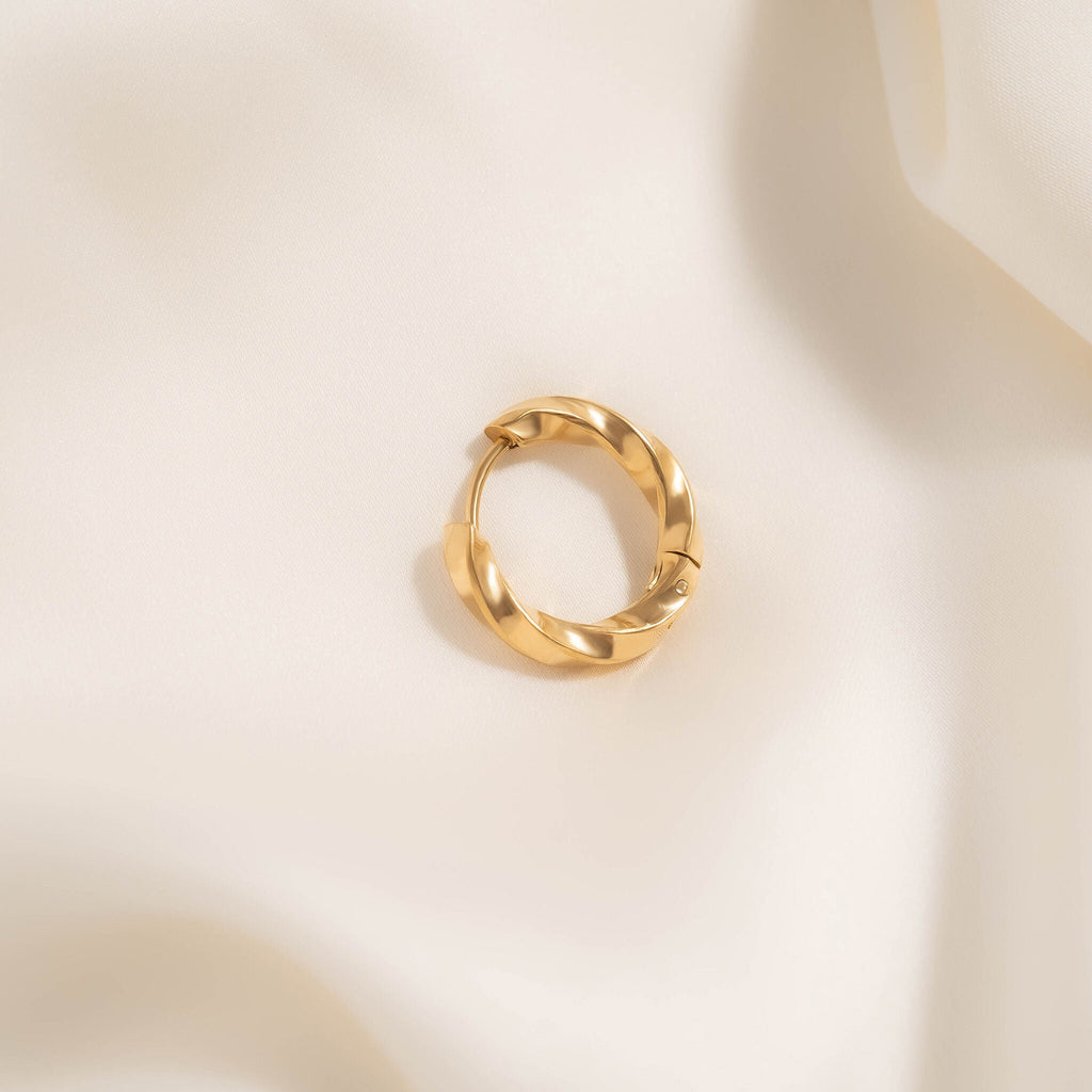 Twisted Hoop Earrings- gold studio 