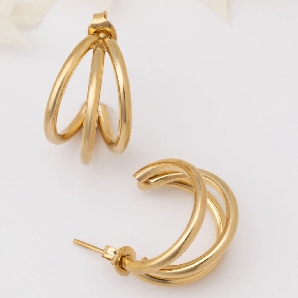 Make a Statement Huggie Hoop Earrings-gold studio 