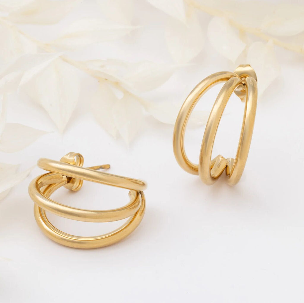 Make a Statement Huggie Hoop Earrings-gold studio 