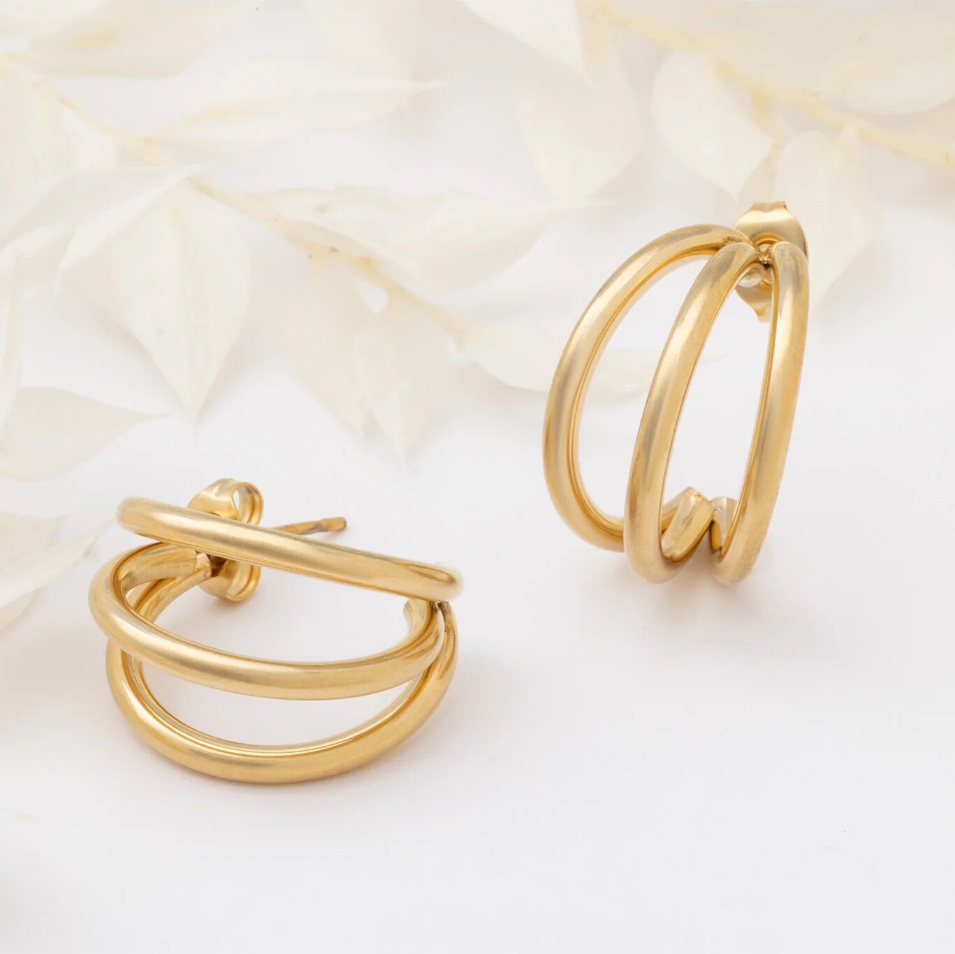 Make a Statement Huggie Hoop Earrings-gold studio 