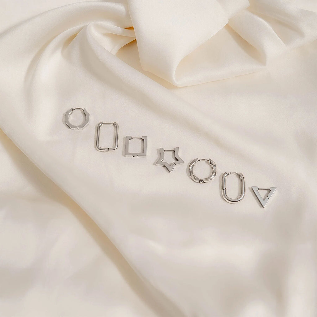 Square Huggie Earrings