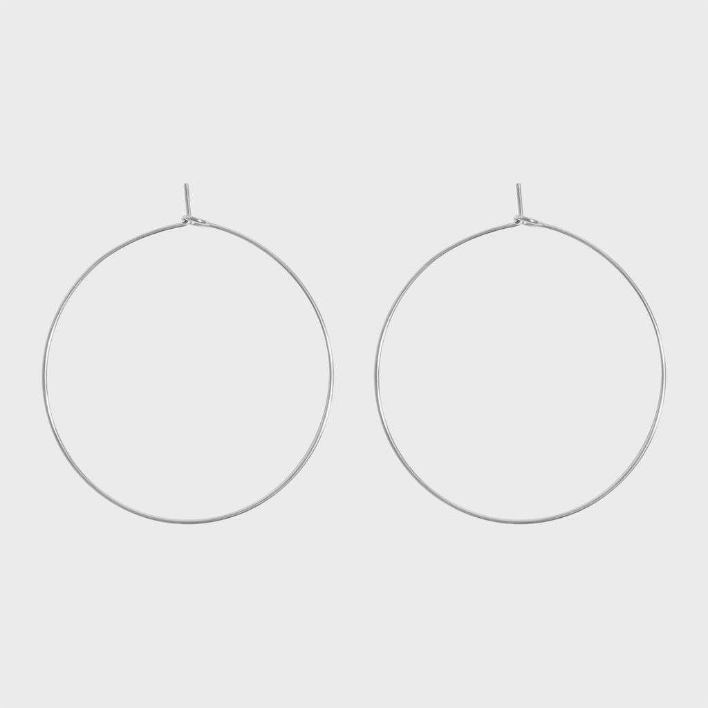 Steel Wire Hoop Earrings