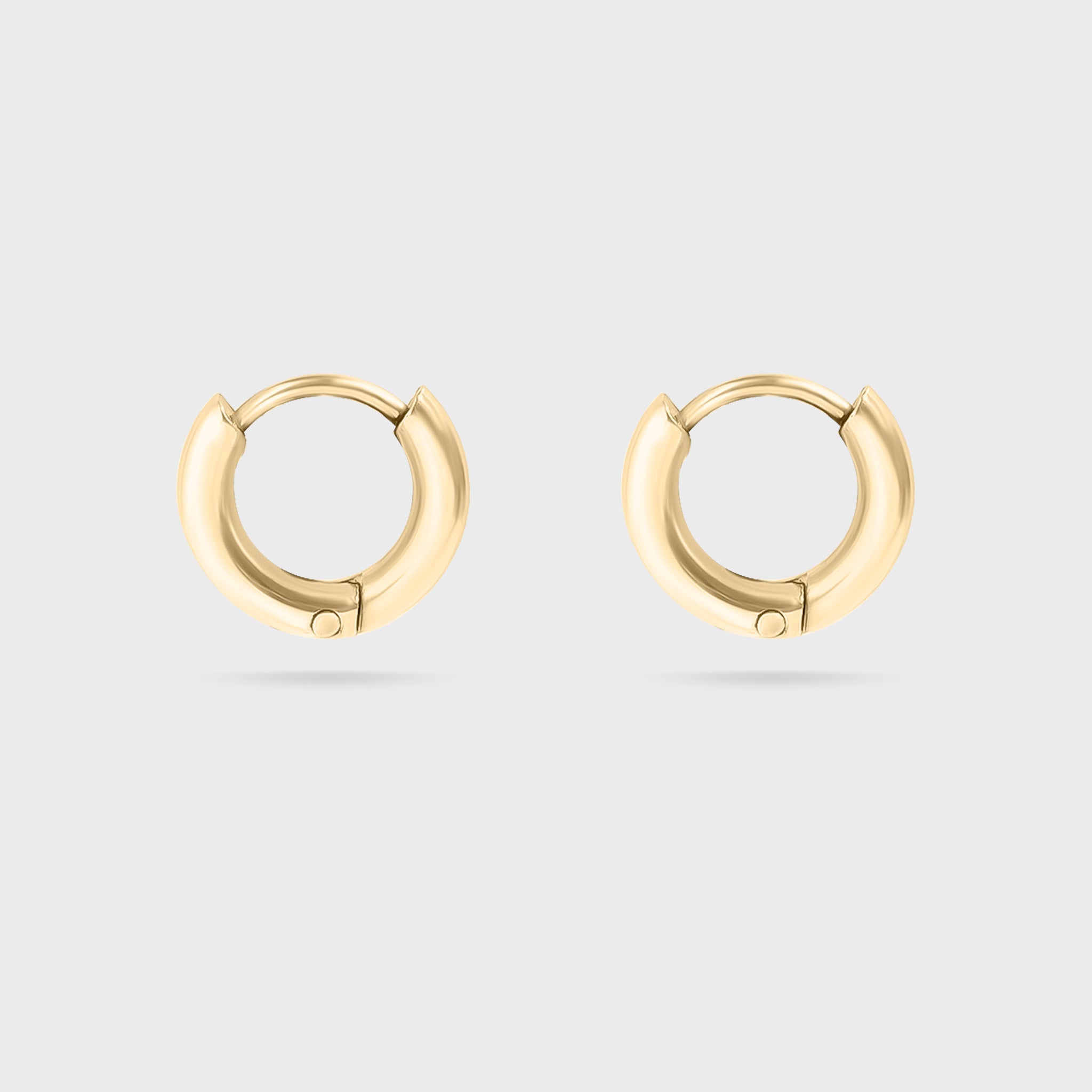 Gold minimalist huggie hoop earrings