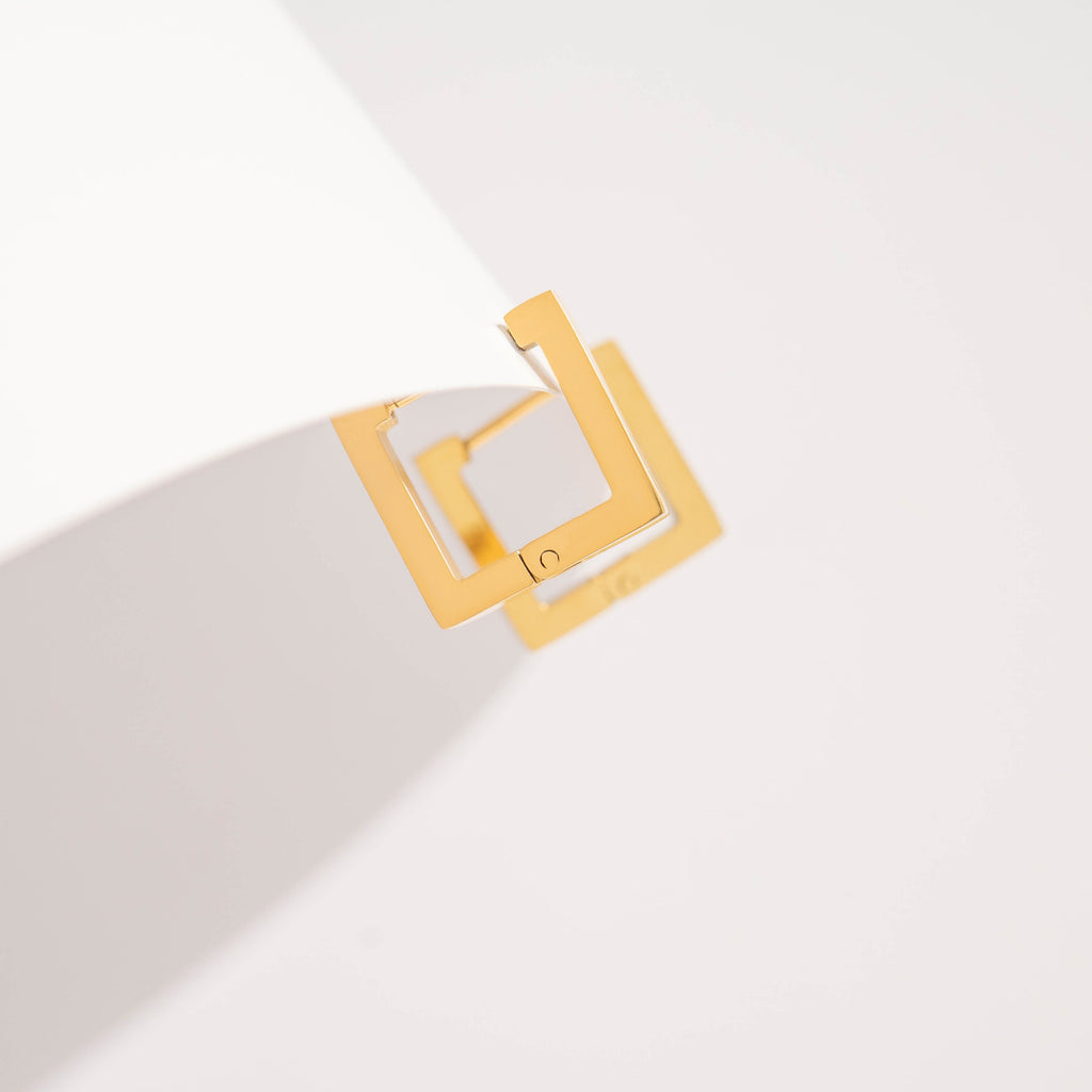 Square Huggie Earrings
