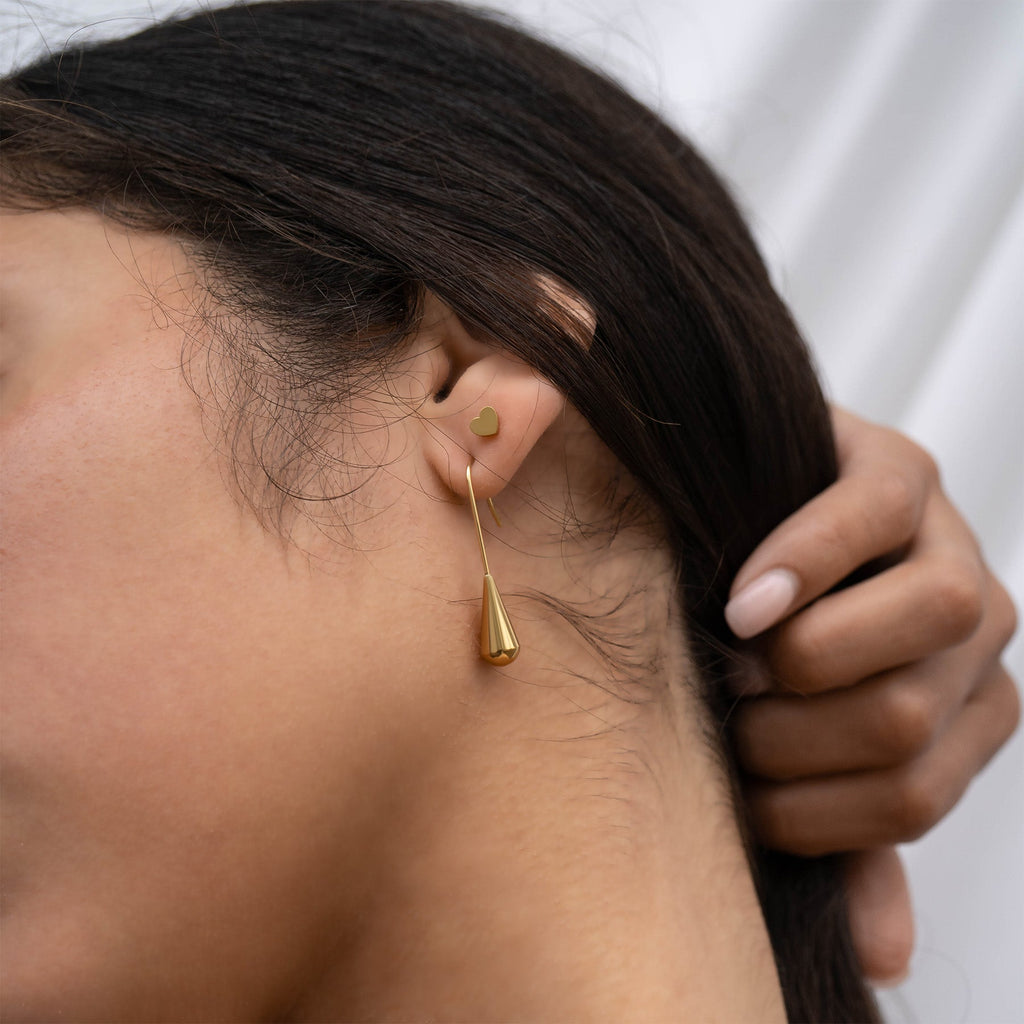 Stainless Steel Teardrop Drop Earrings