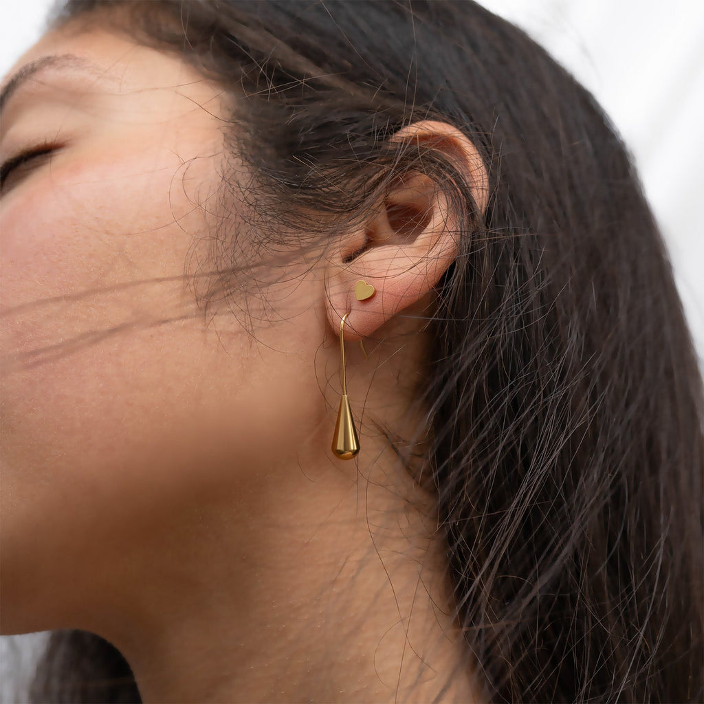 Stainless Steel Teardrop Drop Earrings