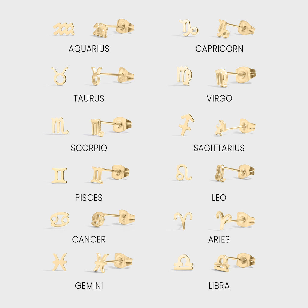 Zodiac Stud Earrings