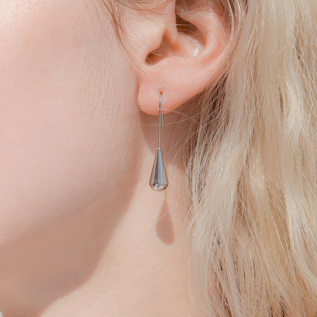 Stainless Steel Teardrop Drop Earrings