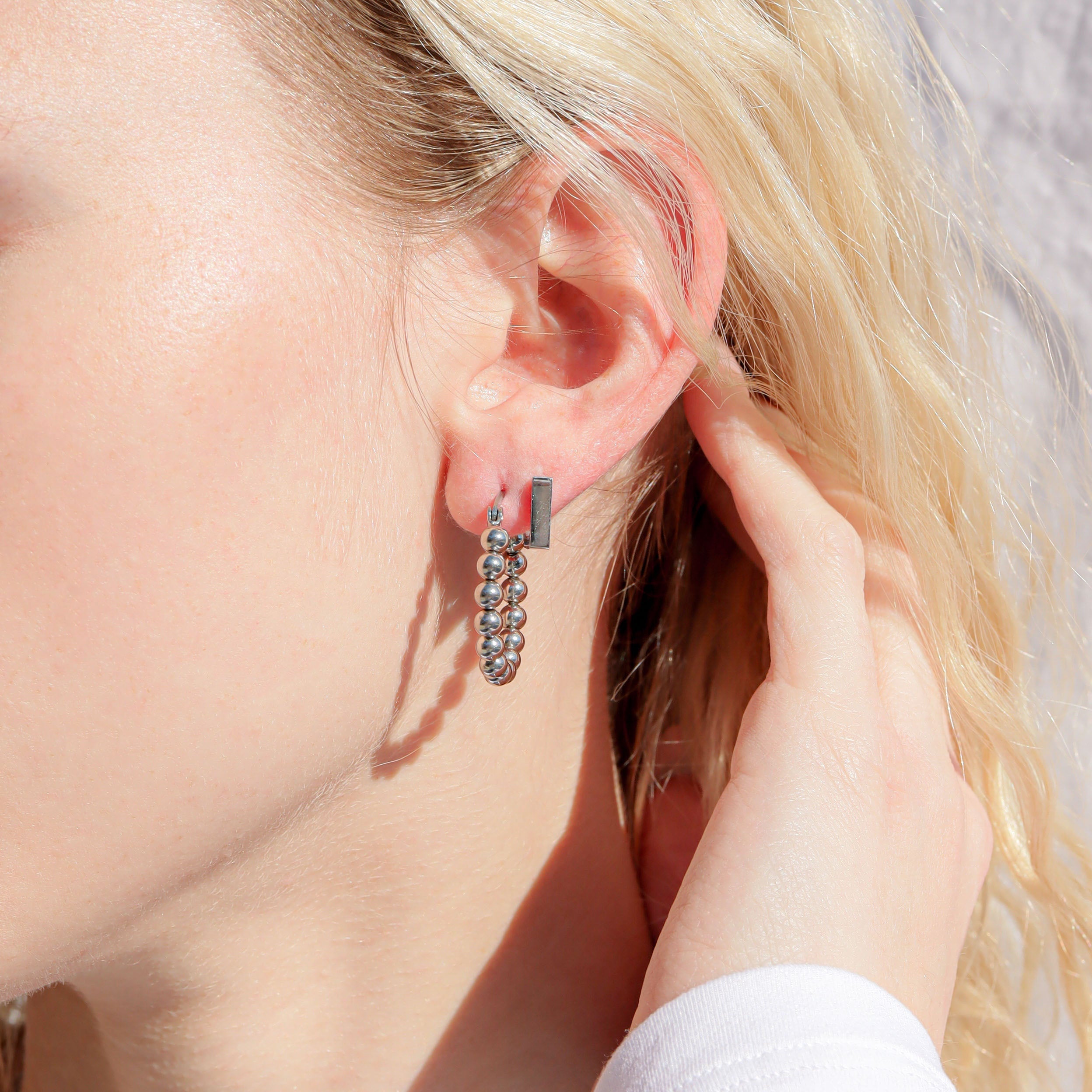 Square Huggie Earrings