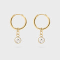 Gold Birthstone Huggie Earrings