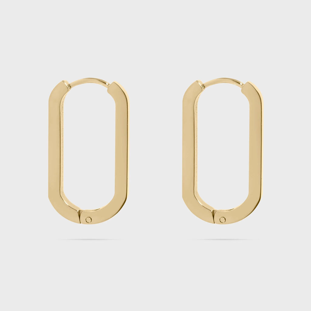 Oval Huggie Earrings