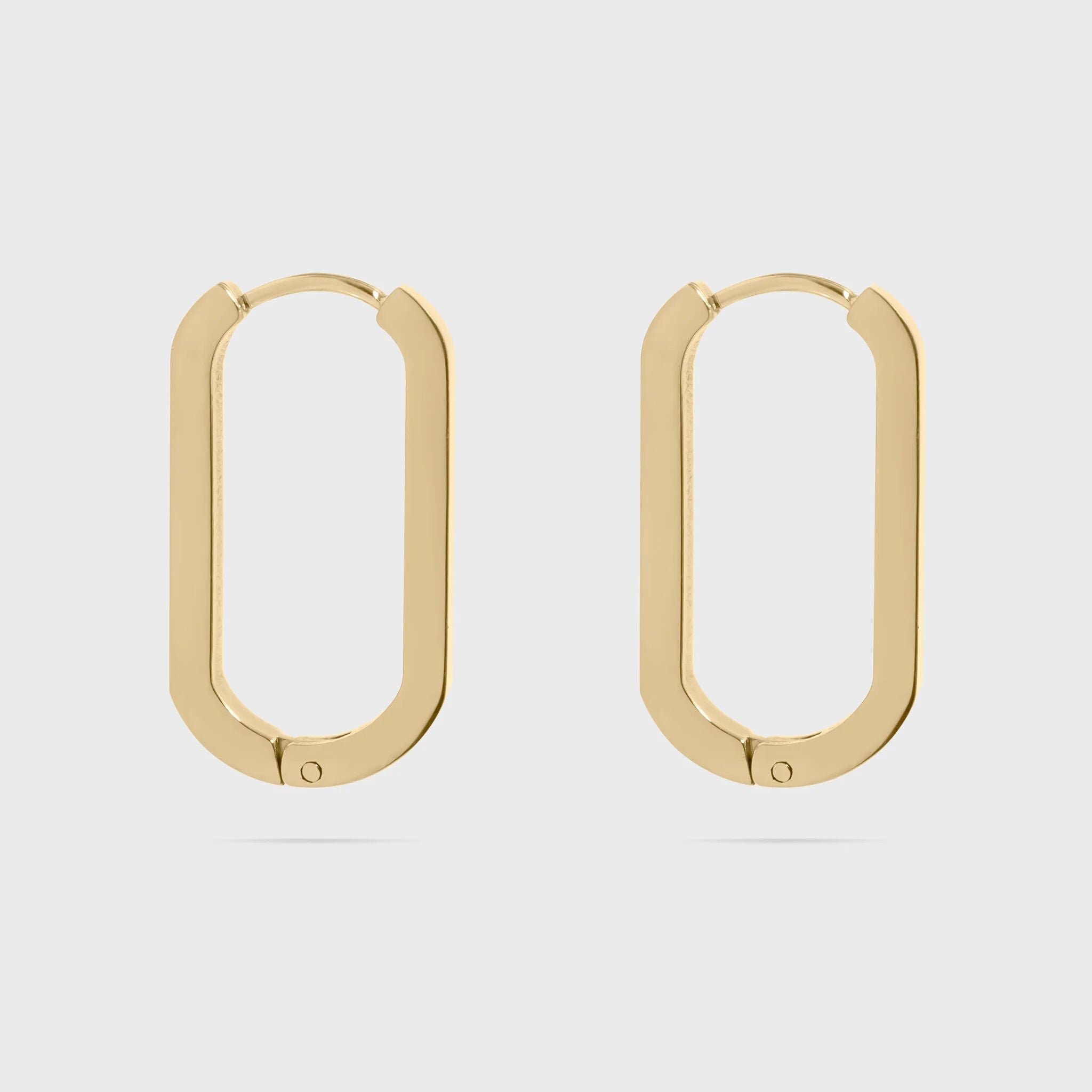 Oval Huggie Earrings