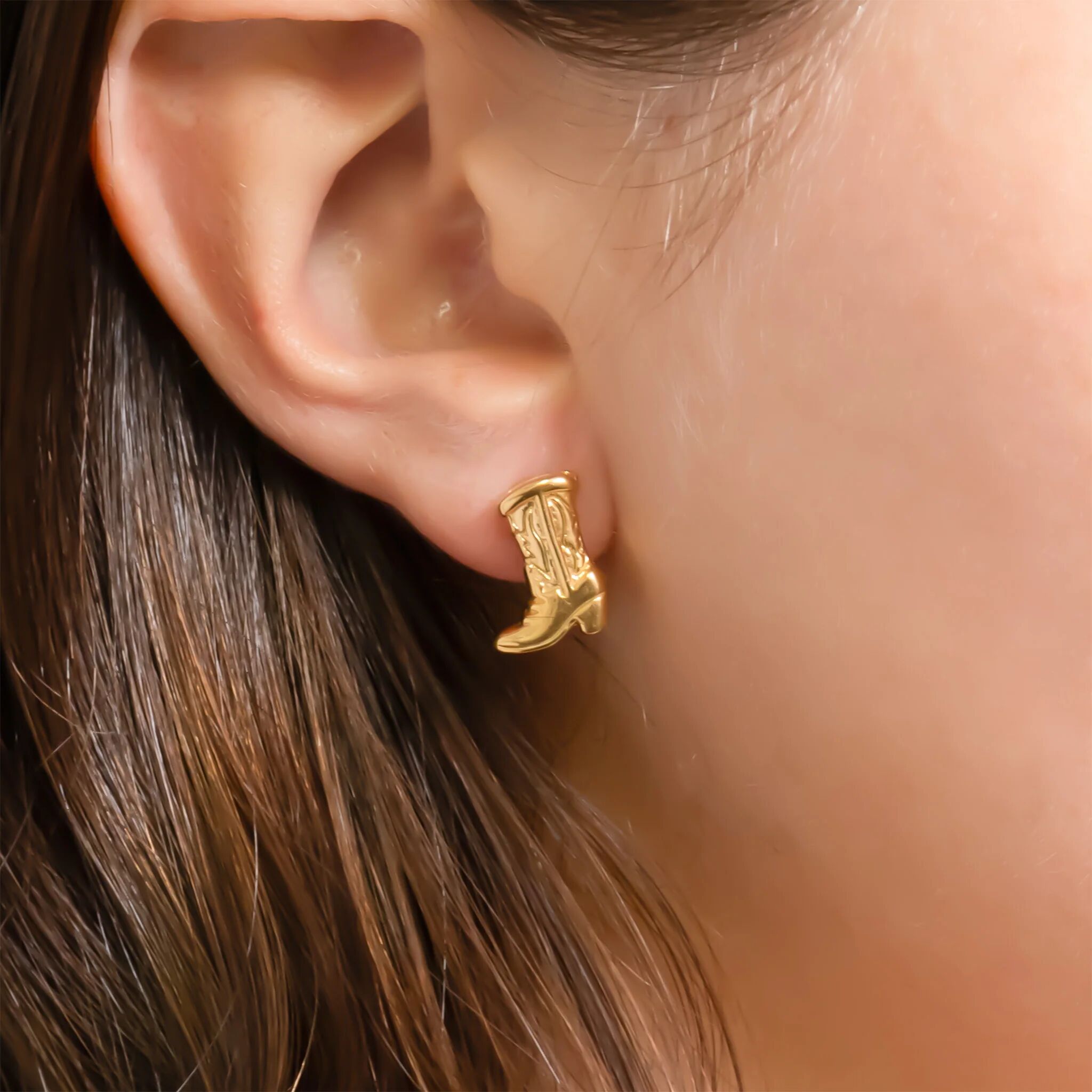Cowboy Boot Stud Earrings