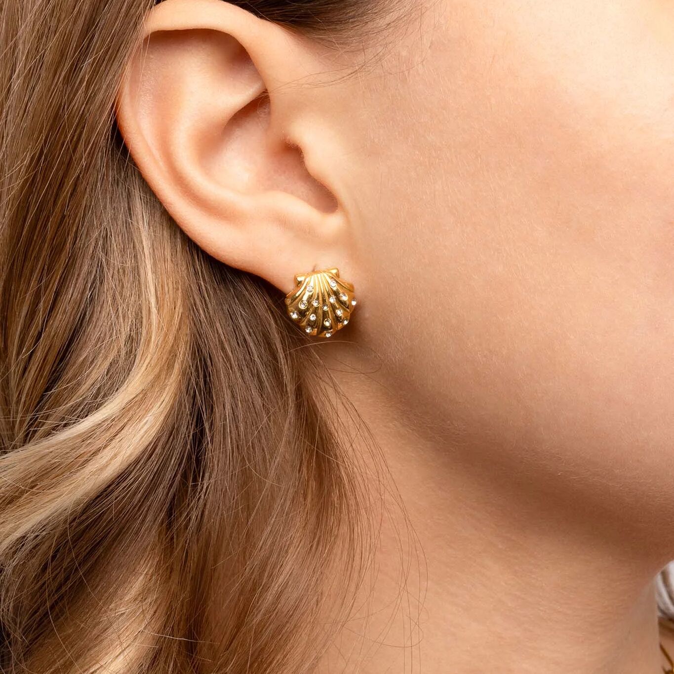 Stone Shell Earring