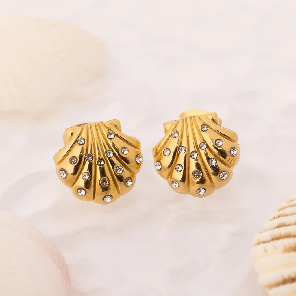 Stone Shell Earring