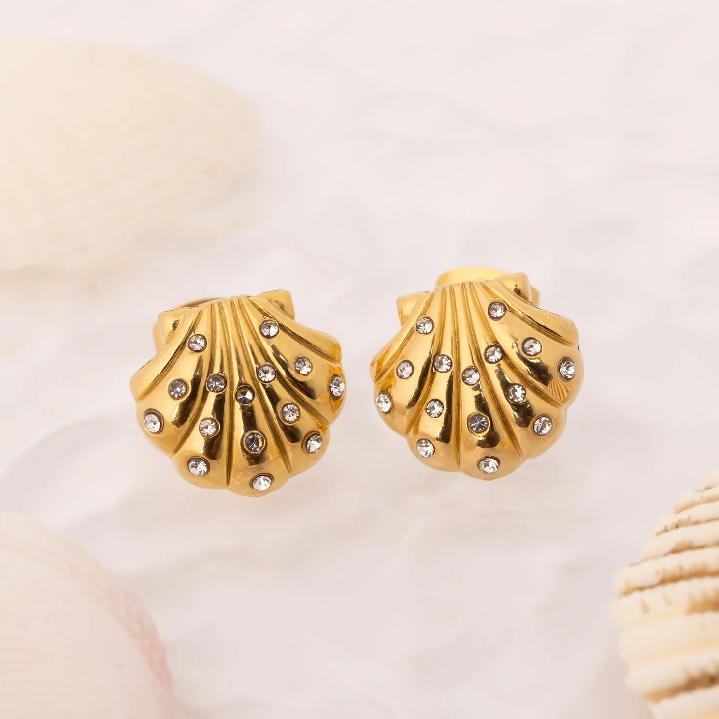 Stone Shell Earring
