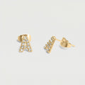 Initial Stud Earrings