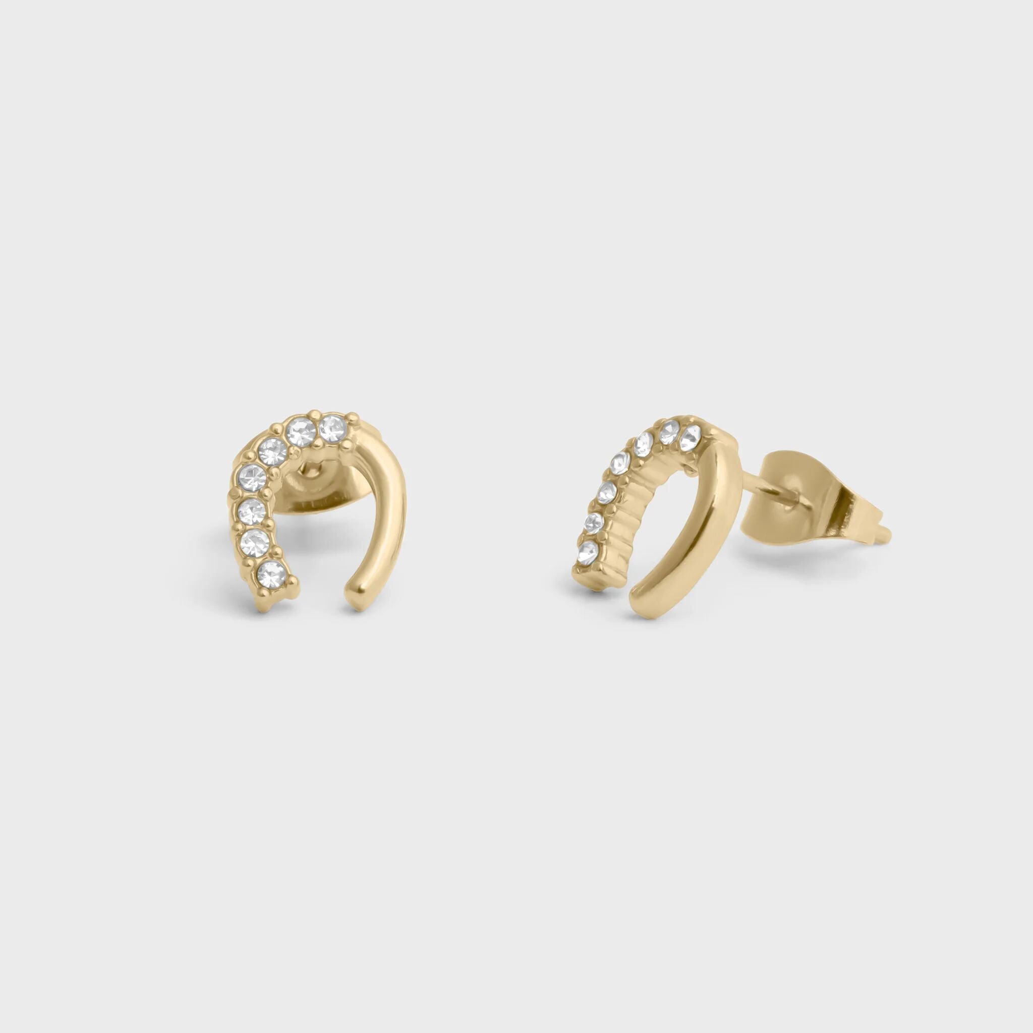 CZ Horse Shoe Earrings