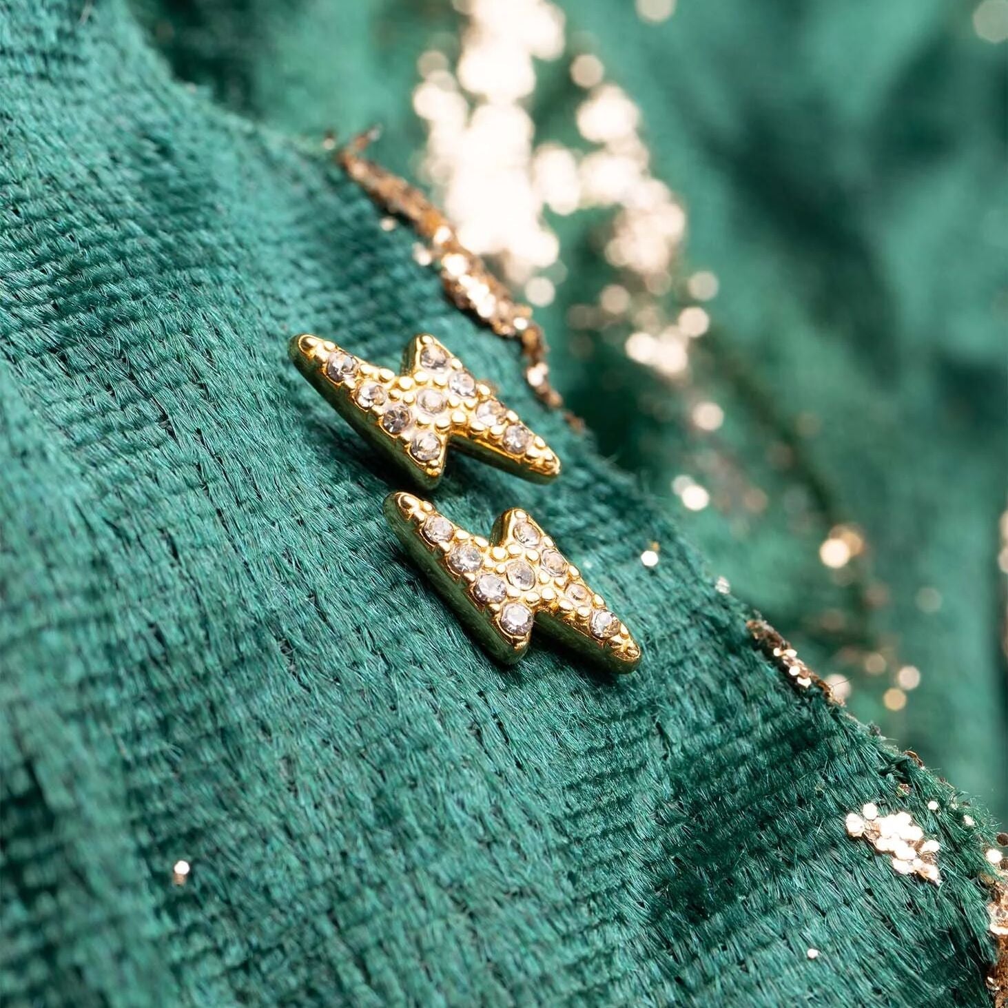 Lightning Bolt Stud Earrings