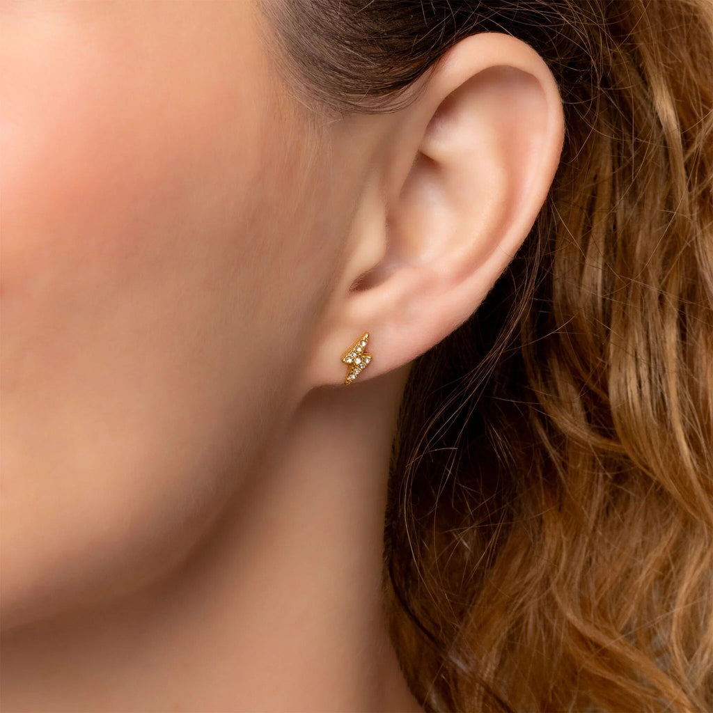 Lightning Bolt Stud Earrings
