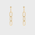 Dangle Paperclip Stud Earrings