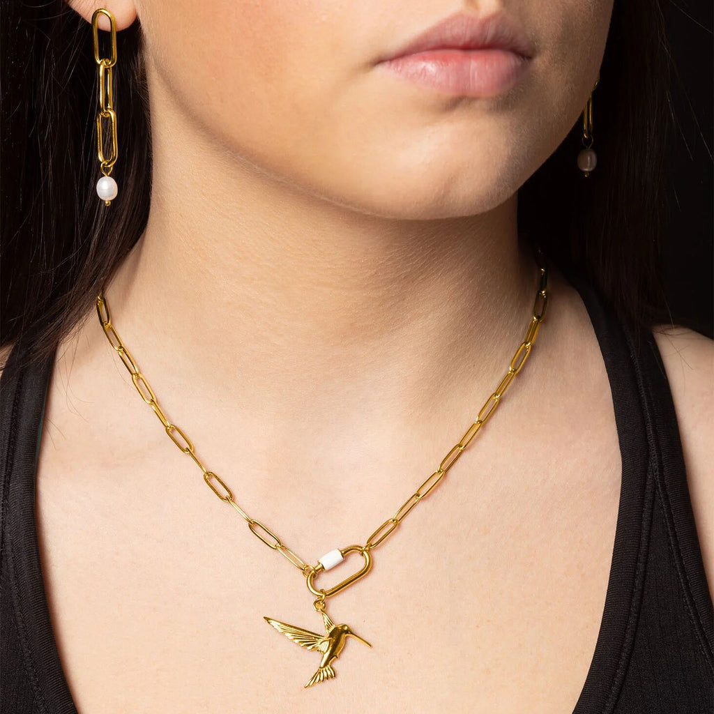 Long Paperclip Dangle Earring