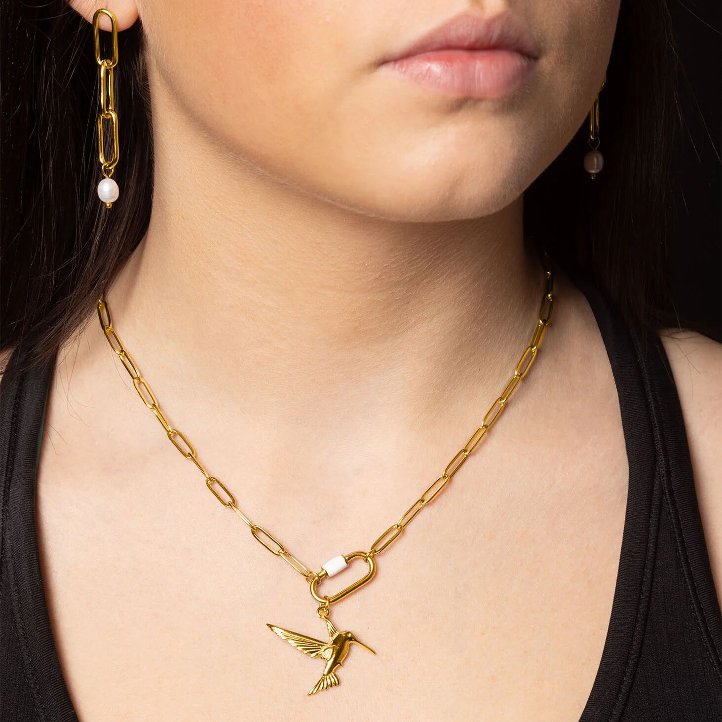 Long Paperclip Dangle Earring