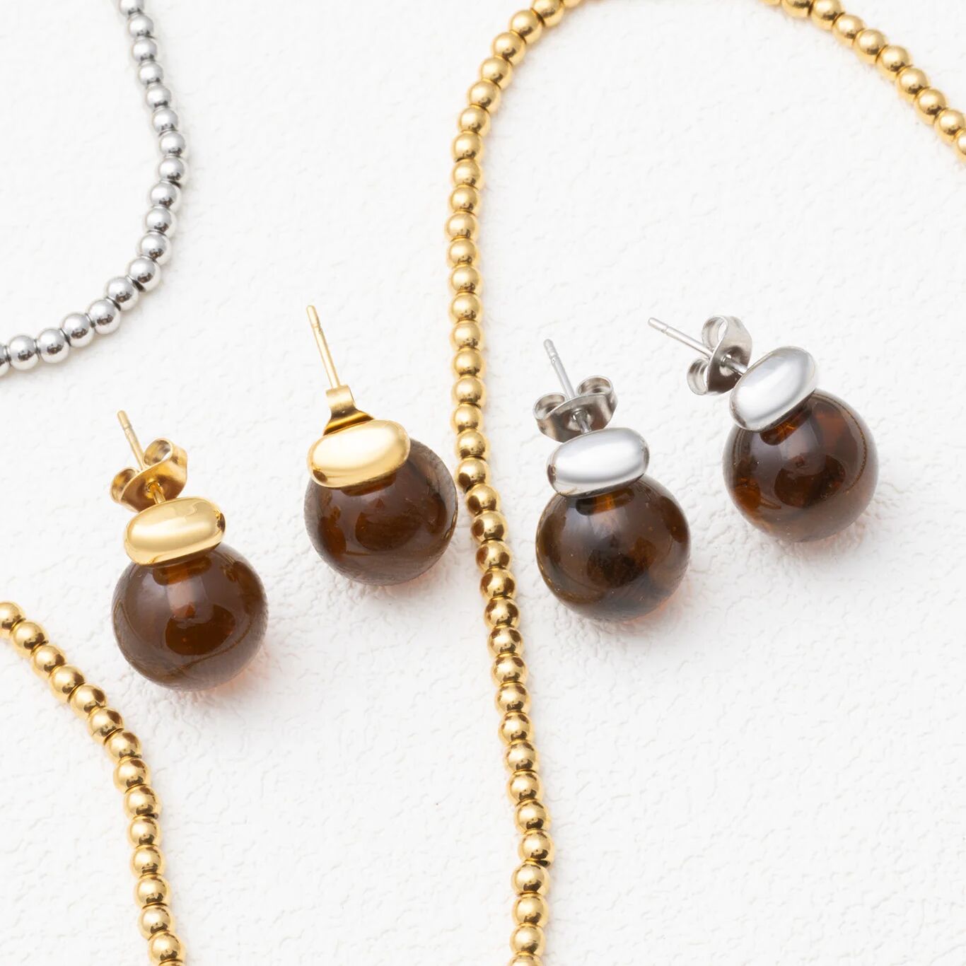 Tortoise Shell Stud Earrings - Studio